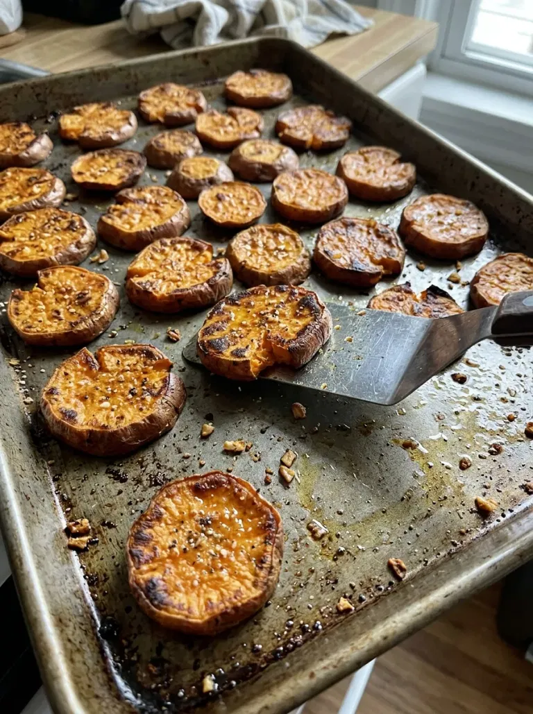 Crispy Smashed Sweet Potatoes
