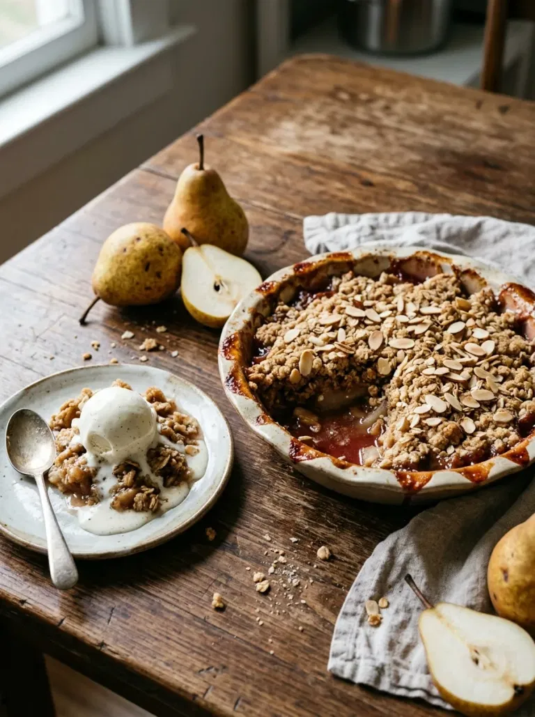 Pear and Almond Crumble