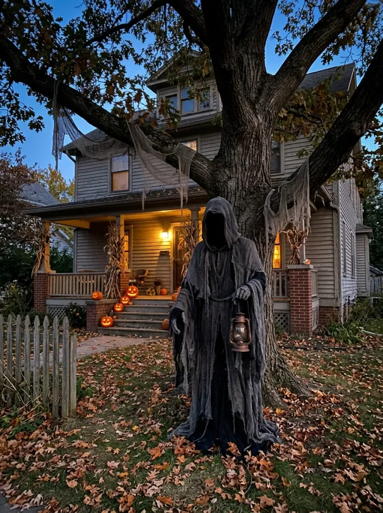 Hooded Figure Beneath a Tree