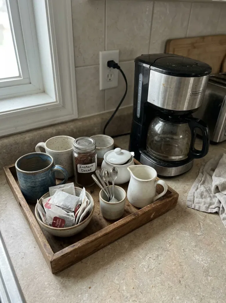 Prepare a Small Coffee and Tea Corner