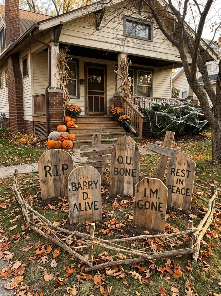 Scrap-Wood Tombstones