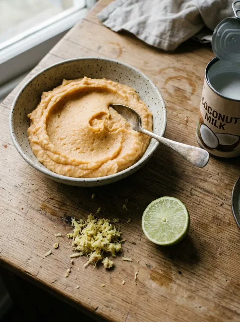 Coconut Milk Ginger Sweet Potato Mash