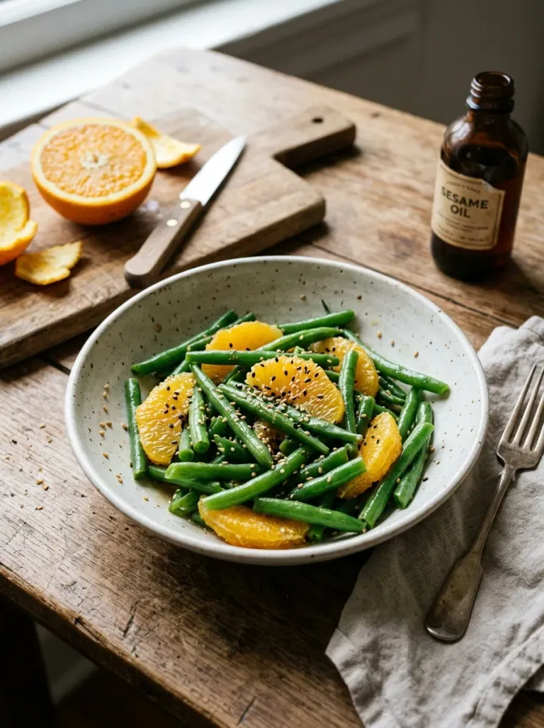 Sesame Orange Green Bean Salad