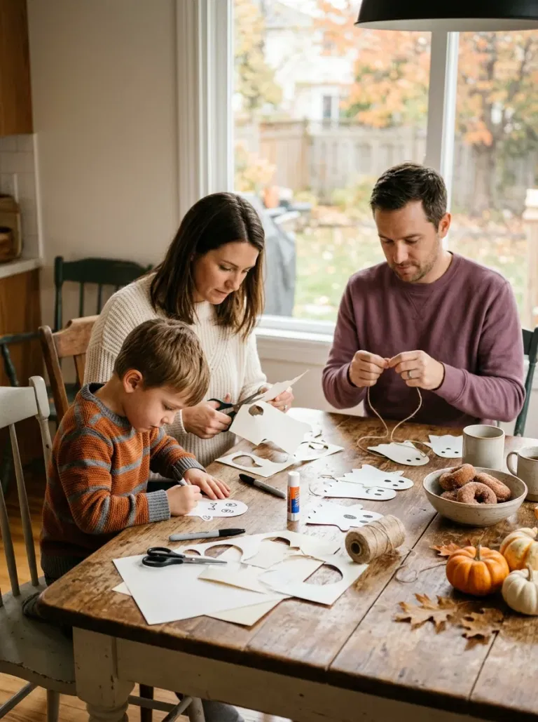 Make Paper Ghost Garland