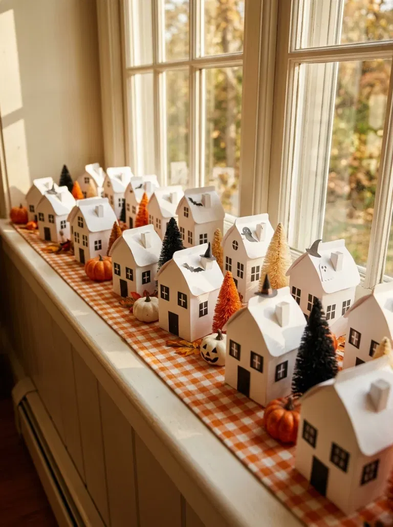 Mini haunted house village Halloween advent calendar