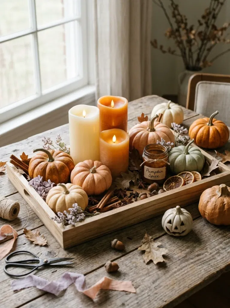 Pumpkin Spice Candle Tray