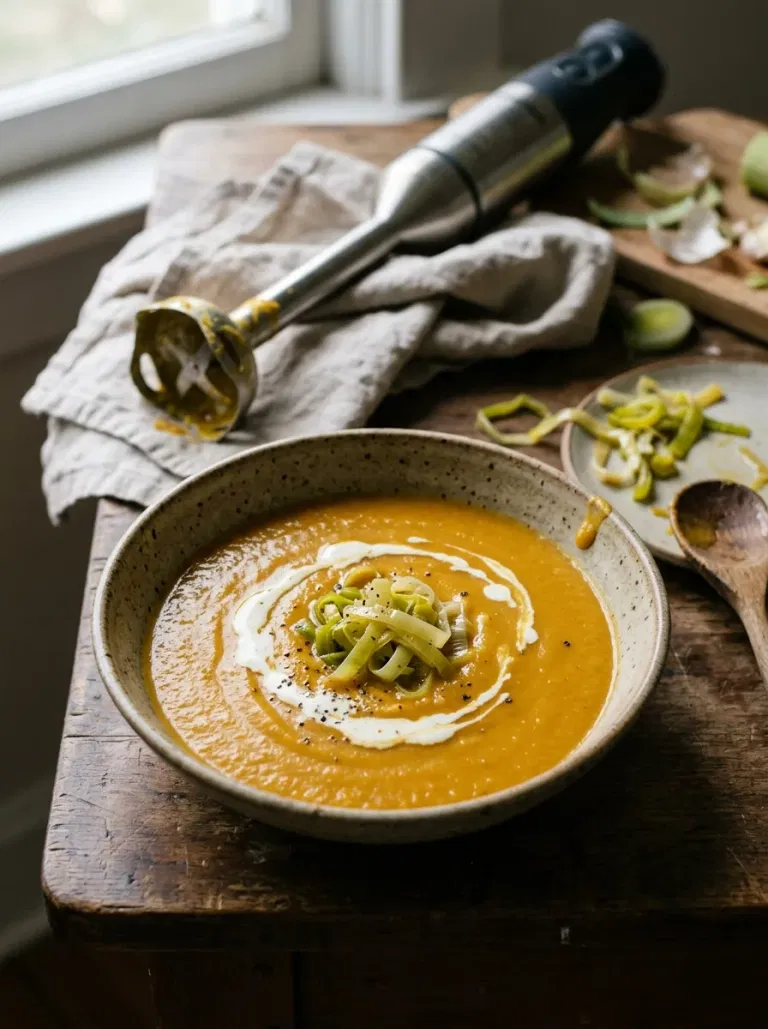 Silky Pumpkin Leek Soup