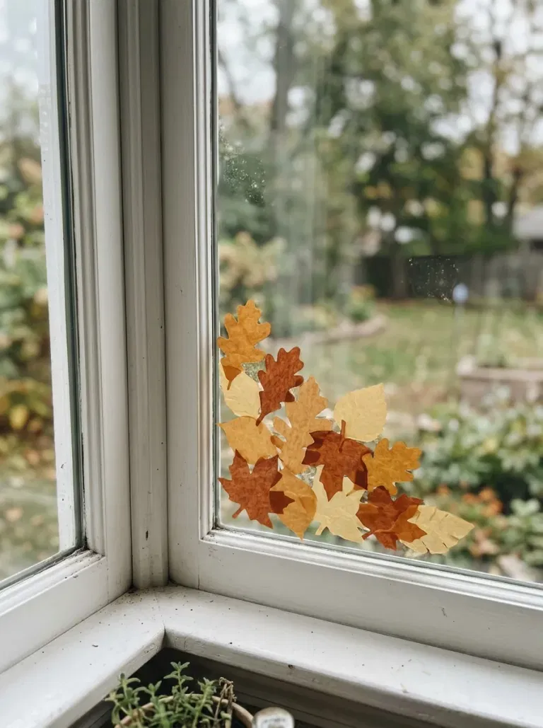 DIY Fall Window Clings
