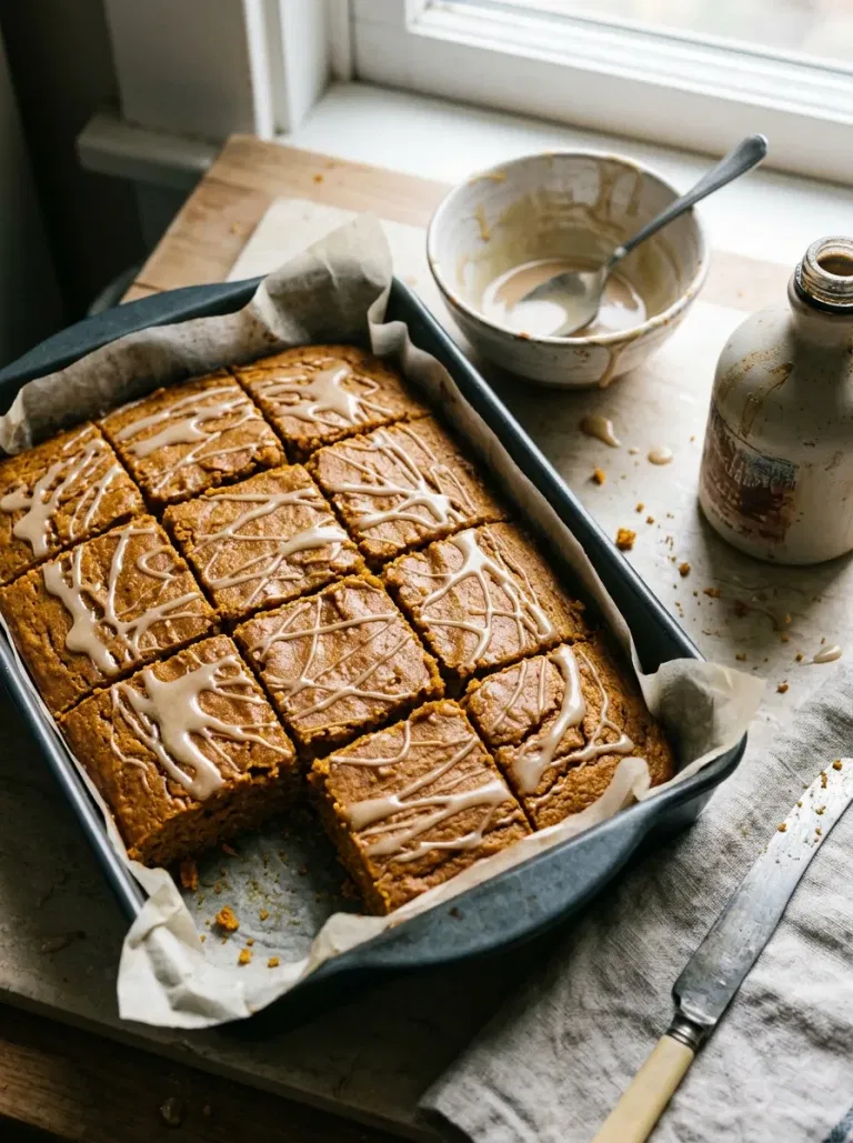 Maple Glazed Pumpkin Bars