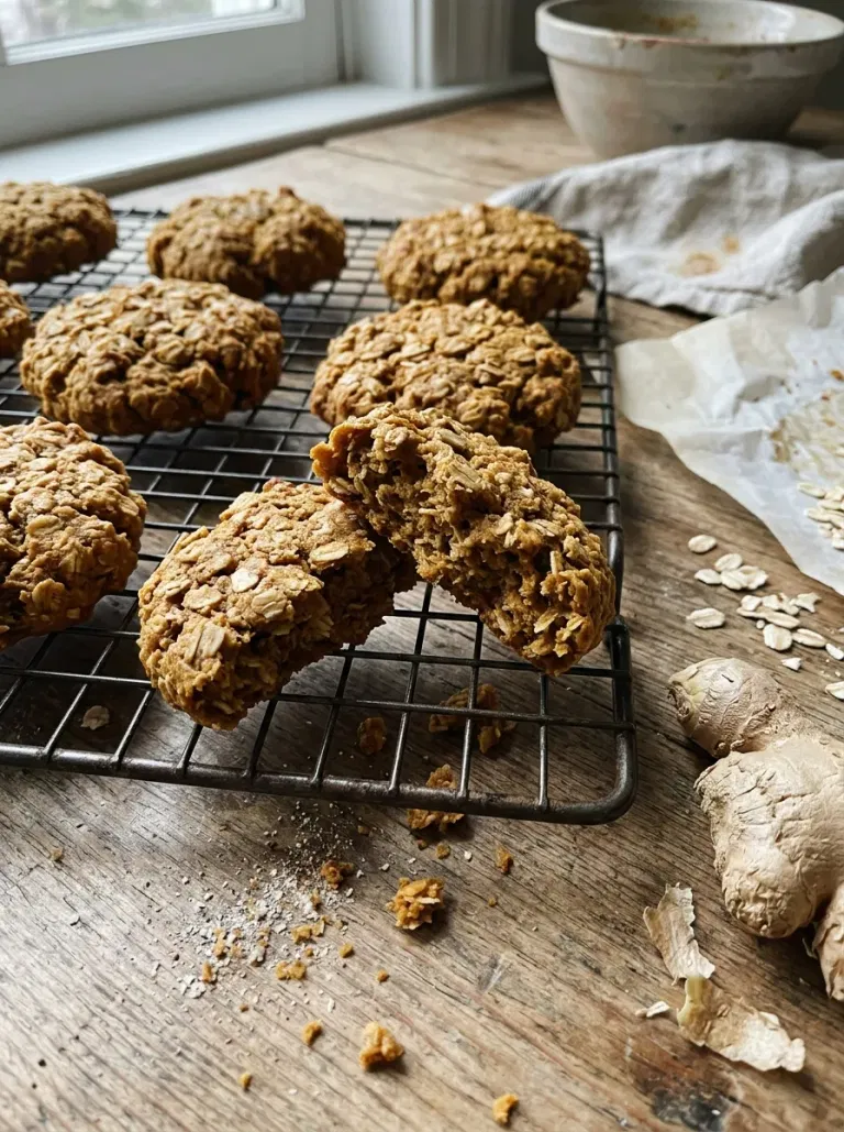 Pumpkin Ginger Oatmeal Cookies