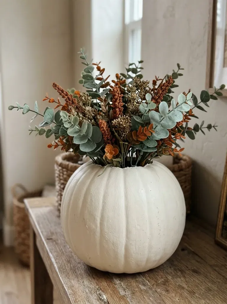 Matte White Pumpkin Vase