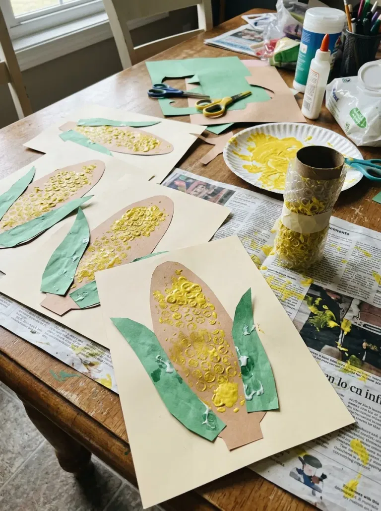 Corn Cob Bubble-Wrap Prints