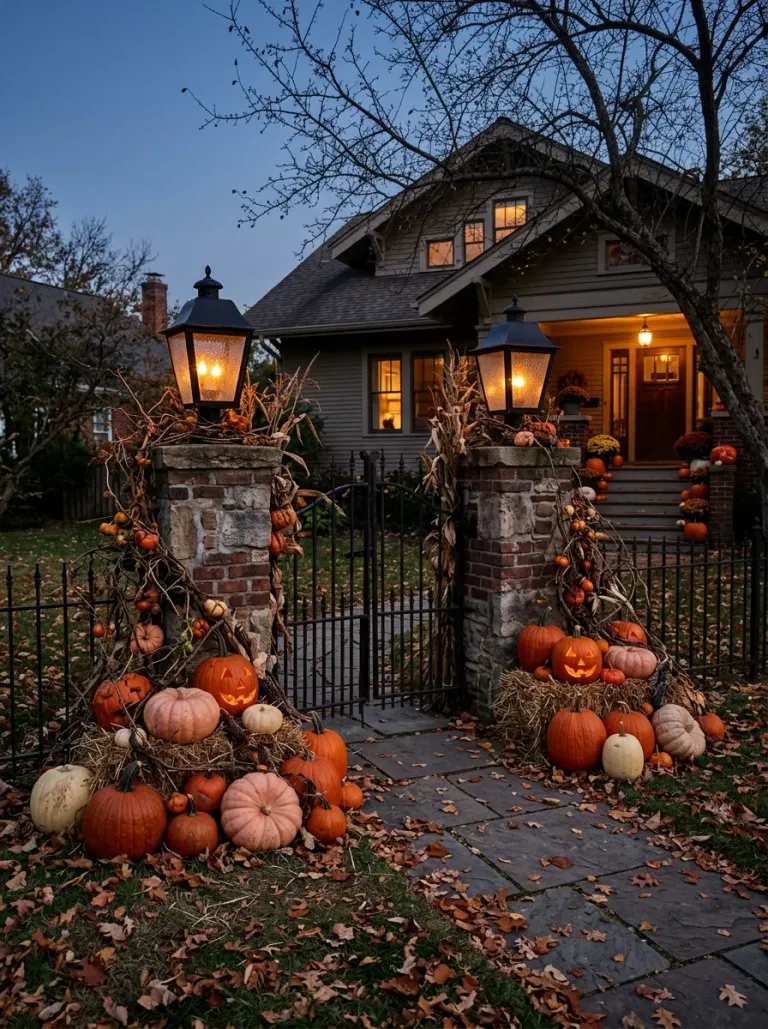 Black Lantern and Pumpkin Gate