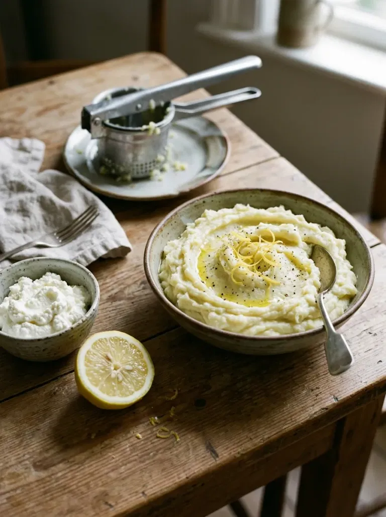 Whipped Ricotta and Lemon Mash