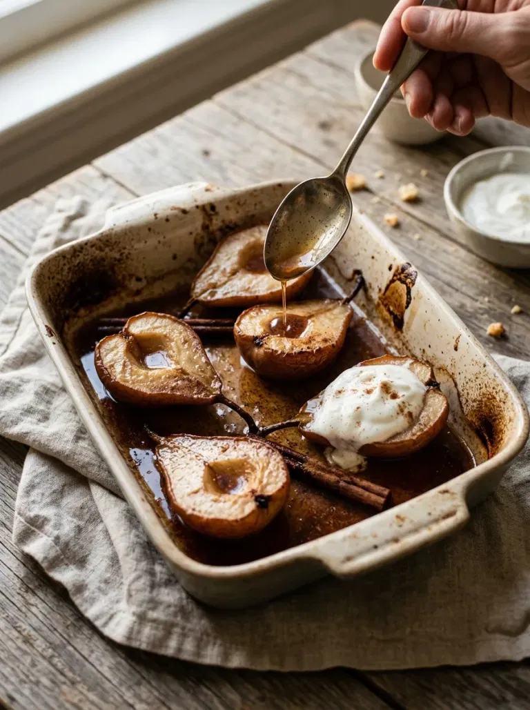 Baked Maple Cinnamon Pears