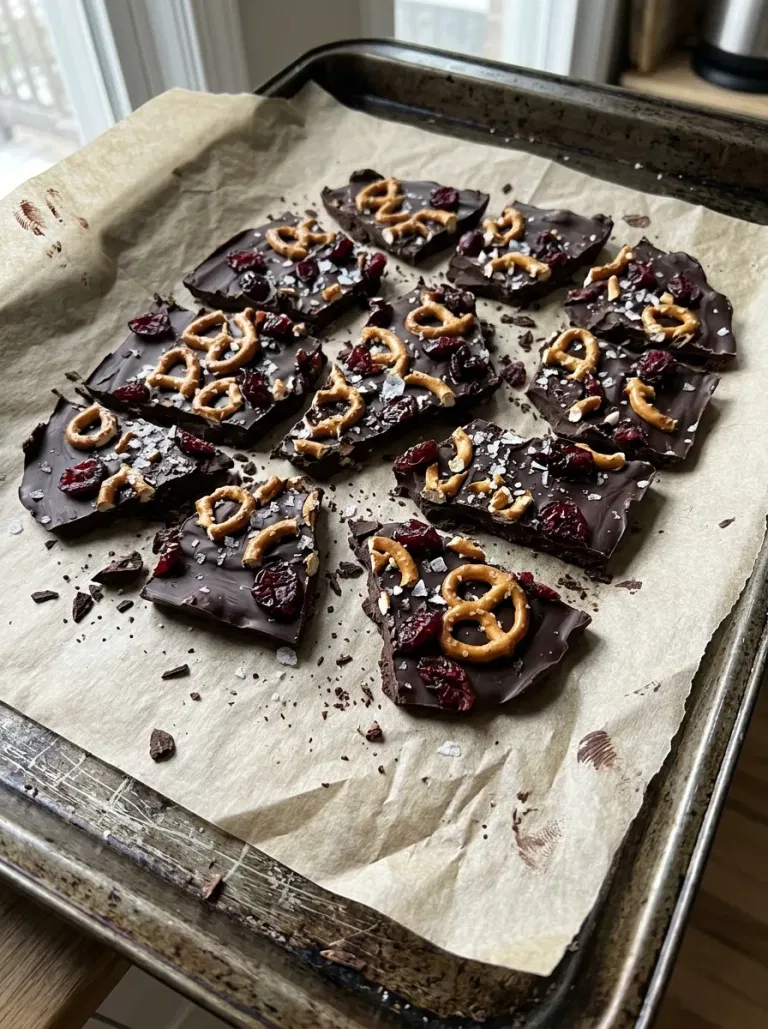 Cranberry Pretzel Chocolate Bark