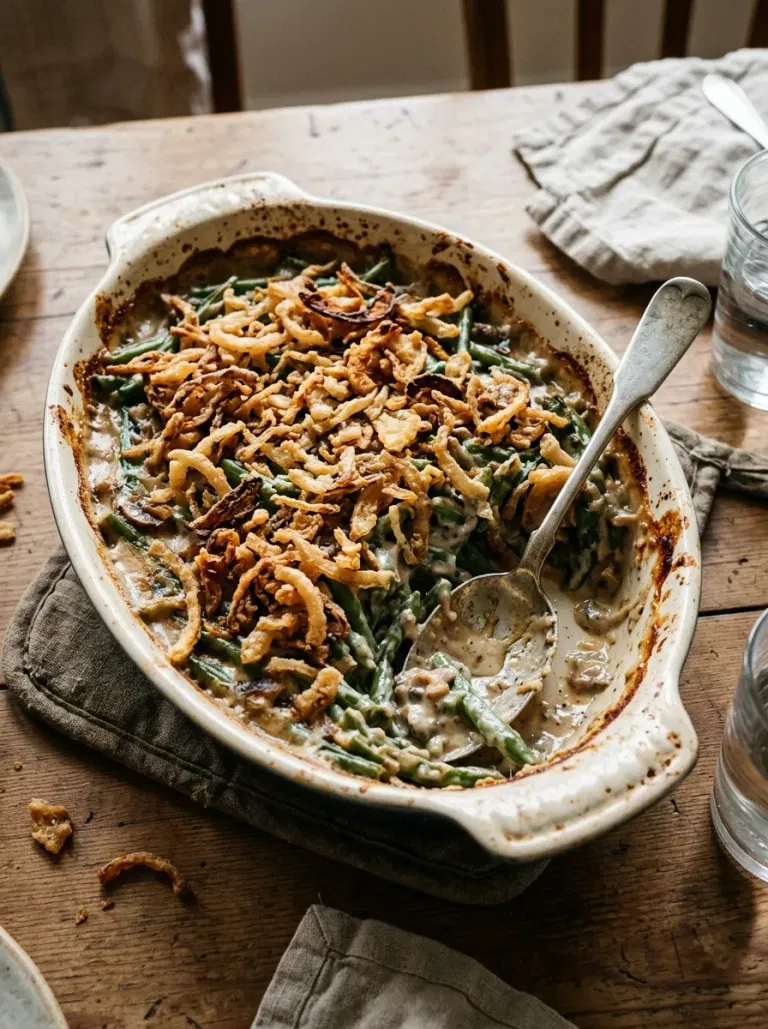 Mushroom Cream Green Bean Bake