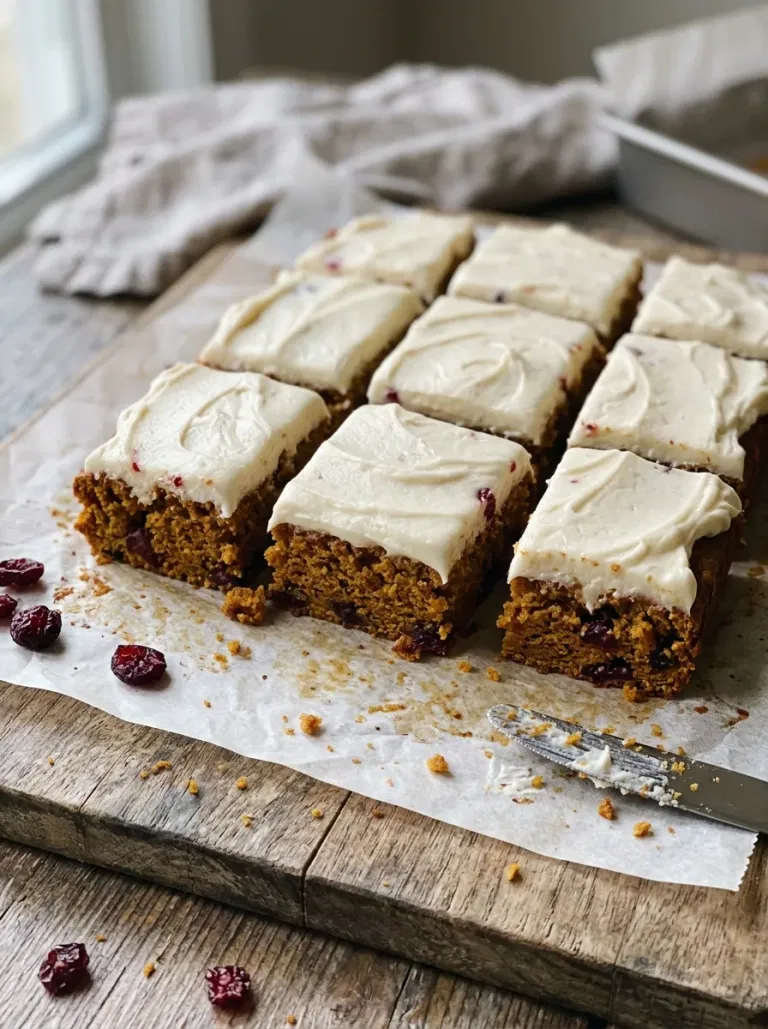 Pumpkin Cranberry Cream Cheese Bars