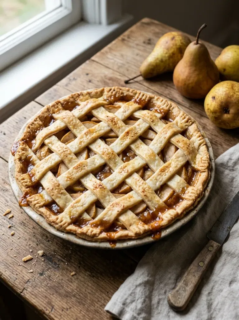 Apple Pear Lattice Pie