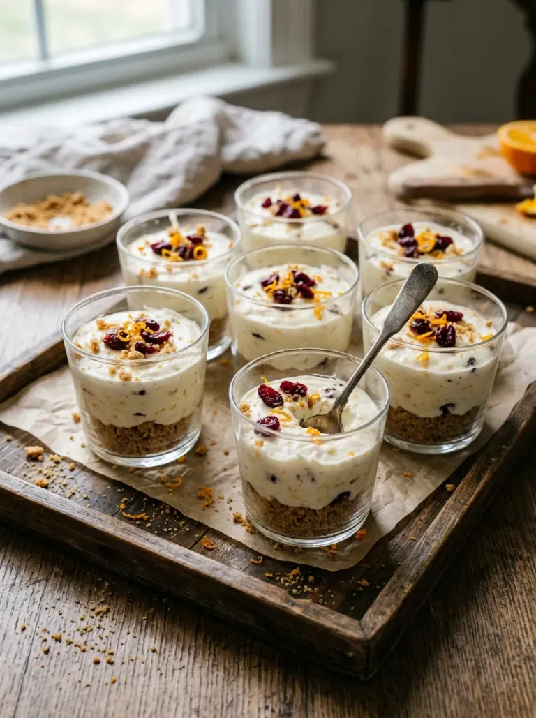 Cranberry Orange Cheesecake Cups