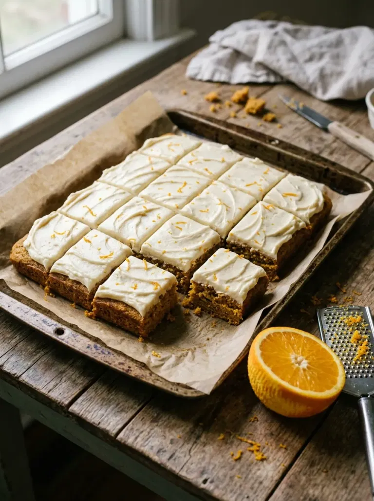 Orange Zest Cream Cheese Pumpkin Bars
