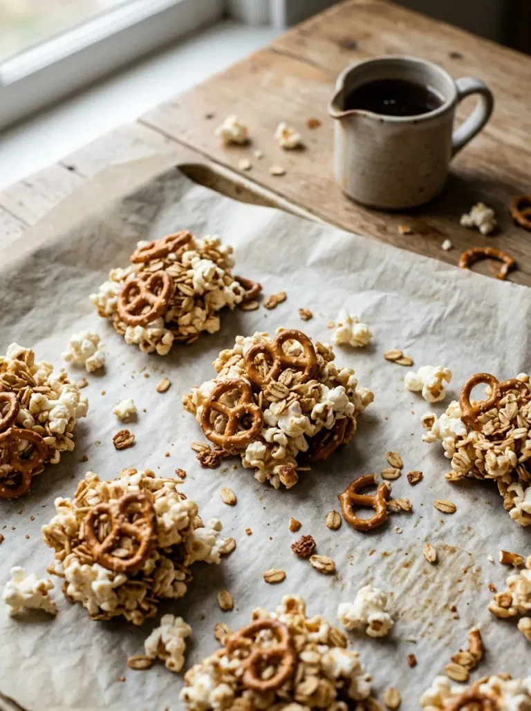 Salted Maple Popcorn Clusters