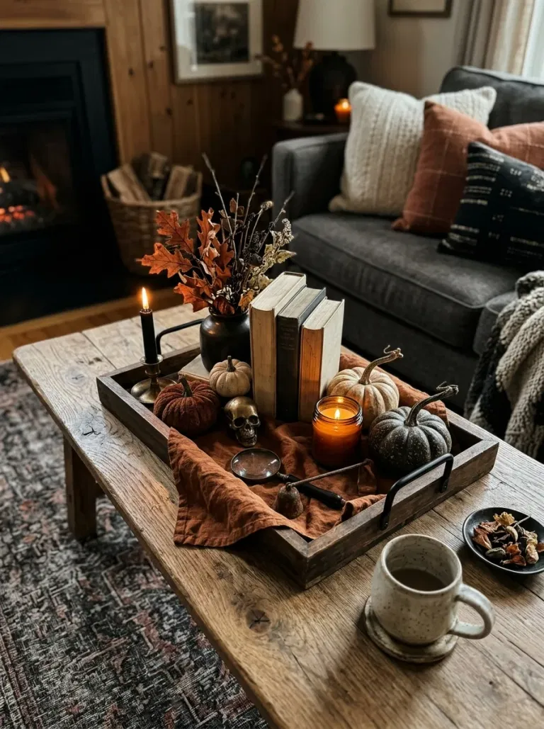 Layered Halloween Coffee Table Tray