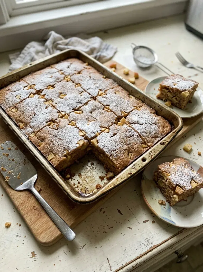 Cinnamon Apple Sheet Cake