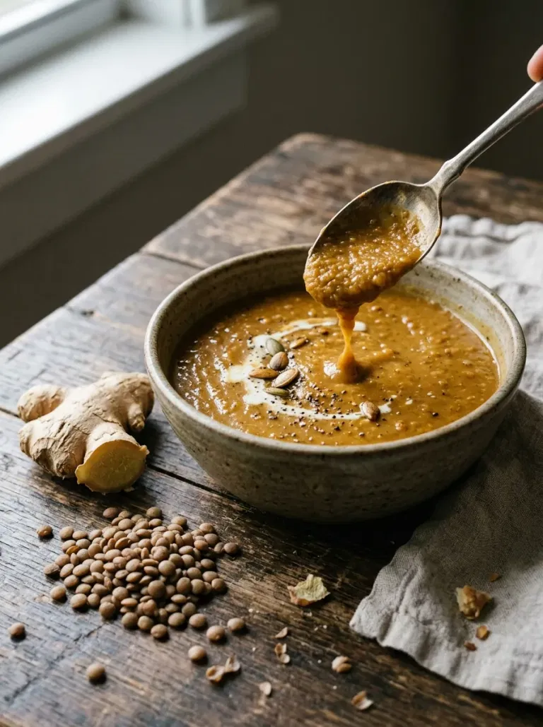 Ginger Pumpkin Lentil Soup