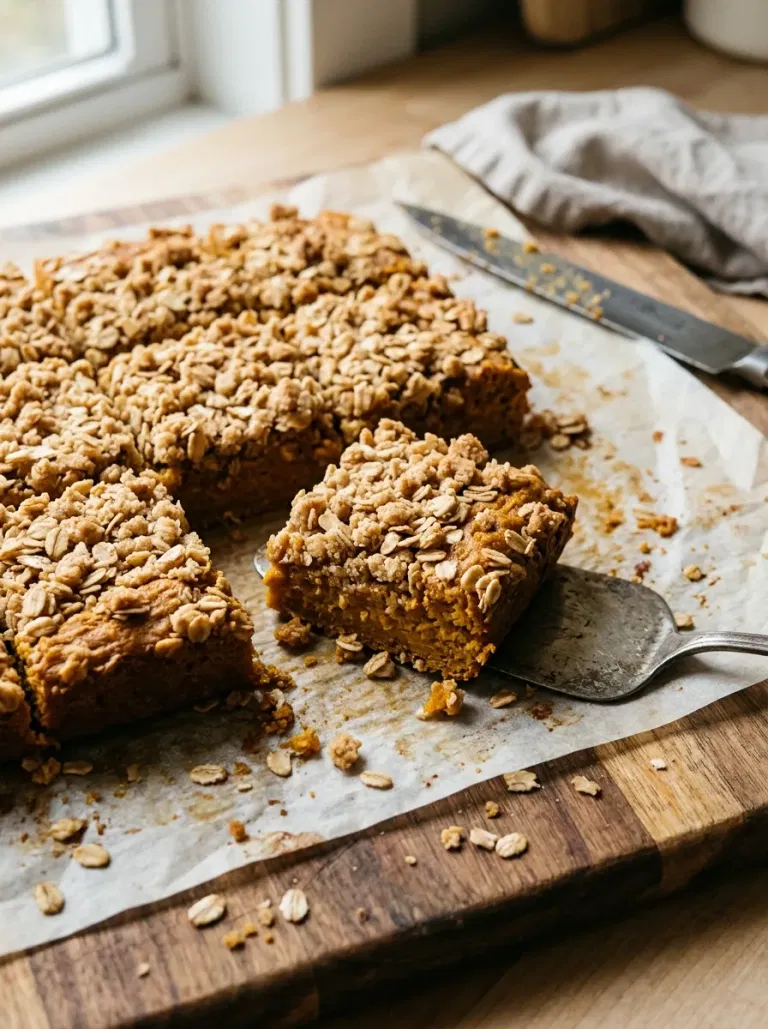 Pumpkin Oat Crumble Bars
