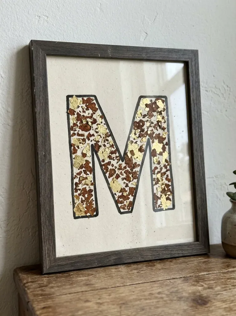 Pressed Leaf Letter Monogram
