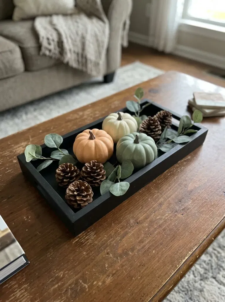 Pinecone and Pumpkin Tray