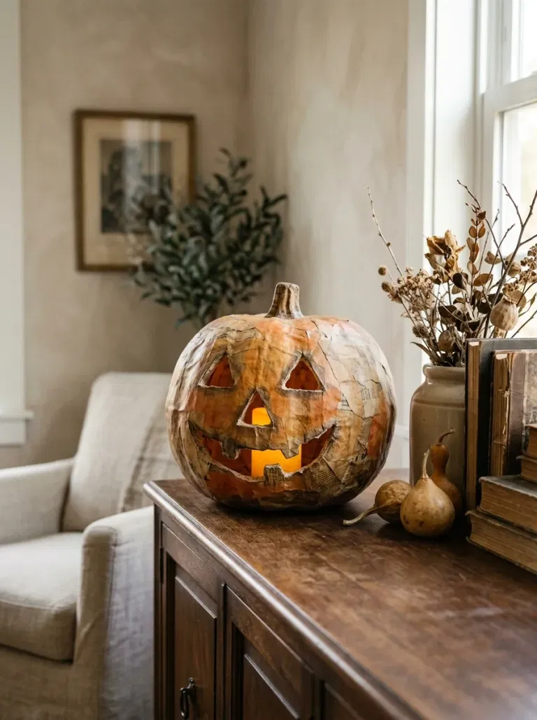 Paper-Mache Jack-O’-Lantern