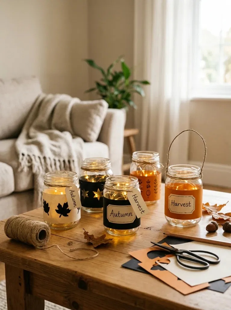 Reused Jam Jar Lanterns