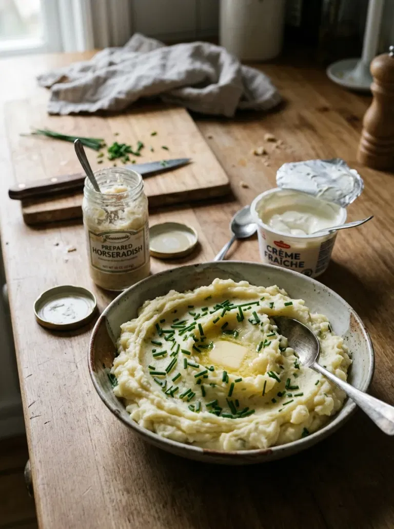Horseradish and Crème Fraîche Mash