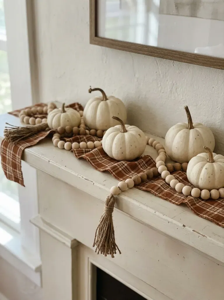 Cinnamon Plaid Mantel Garland