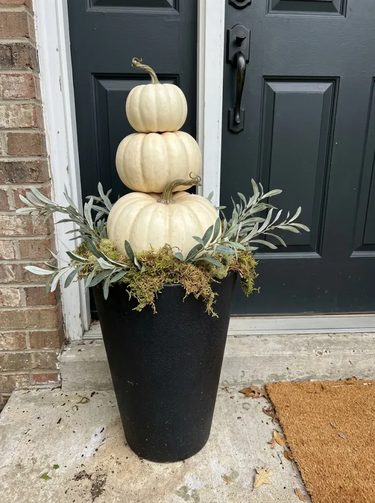 Pumpkin Topiary beside the Door